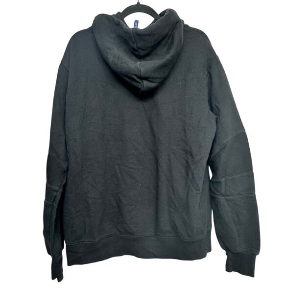Divided by H&M Black Hoodie Sweatshirt Size L Unisex Pullover Streetwear Grunge - Picture 7 of 7